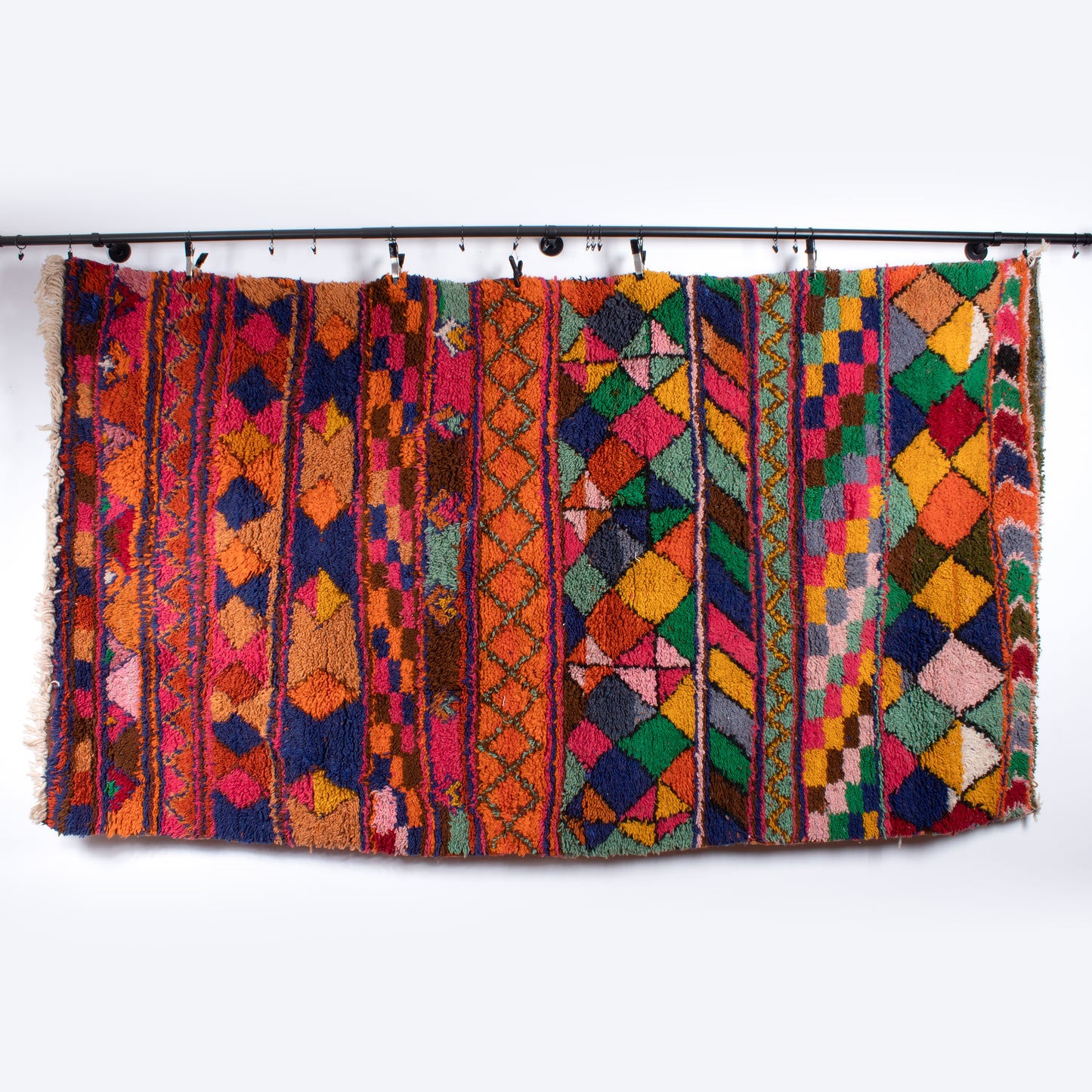 MR202: Hand-Woven Moroccan Rug – Splendid Technicolour