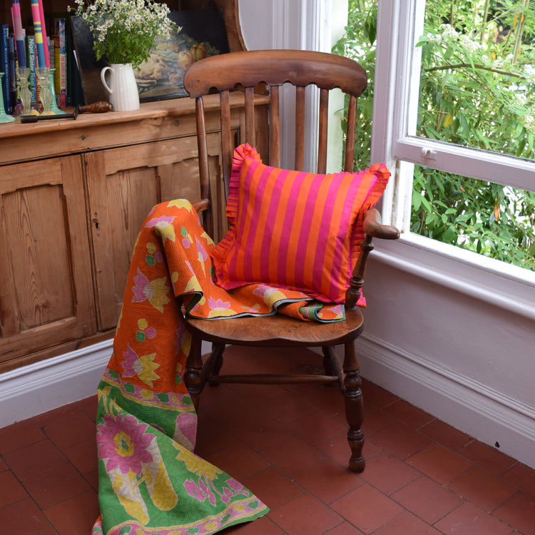 For the Frill of It | Handmade Block Print & Frilled Cushions
