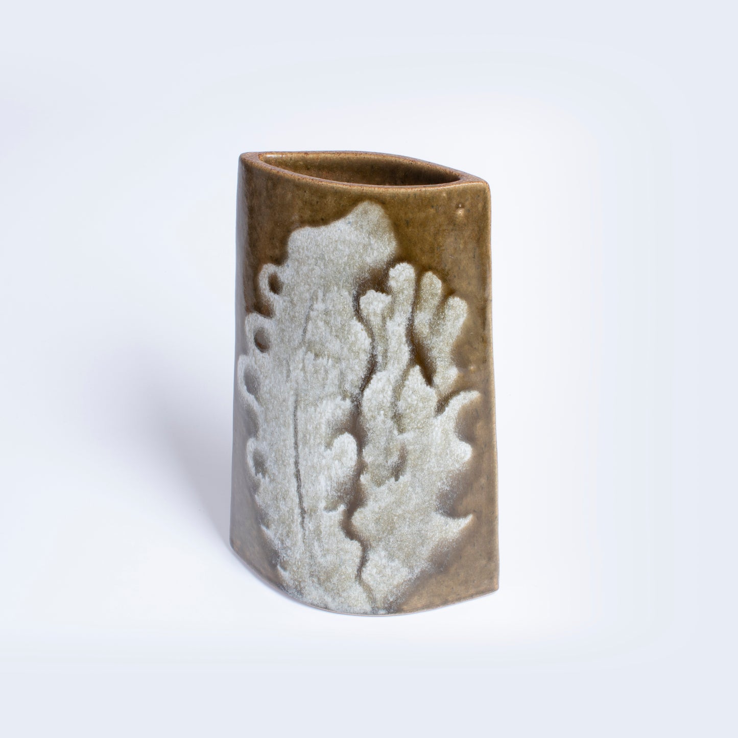Folk Art Botanical Vase by Gerry Unsworth | Signed British Studio Pottery