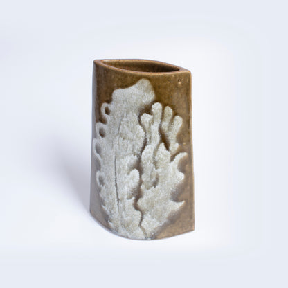 Folk Art Botanical Vase by Gerry Unsworth | Signed British Studio Pottery