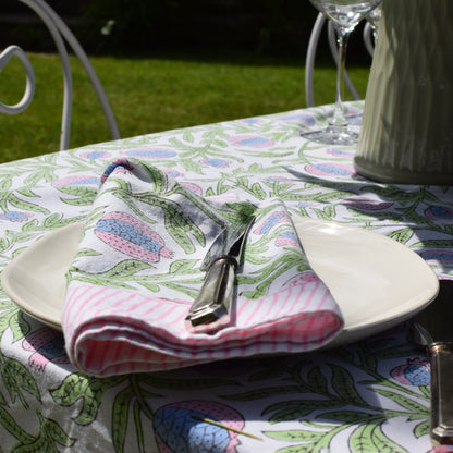 Perfectly Pomegranate Hand Block-Printed Napkins – Multi