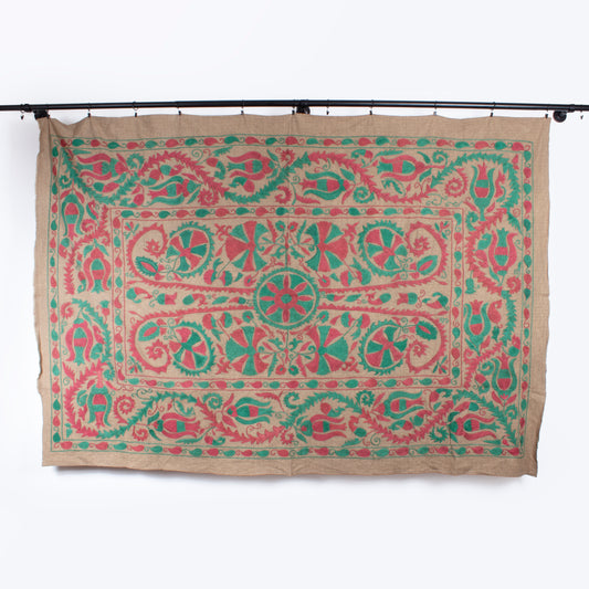 ES1002: Vintage Linen Suzani – Minimalist Elegance & Restraint