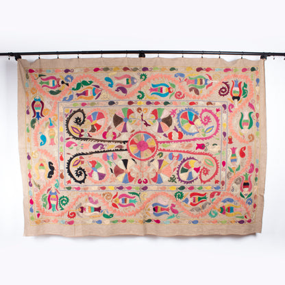 ES1003: Vintage Linen Suzani – Kaleidoscope of Nature
