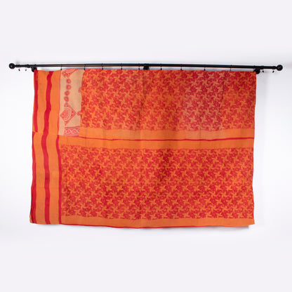 IK1019: Hand-Crafted Vintage Kantha Quilt – Jaipur Sunset & Tempered Pink