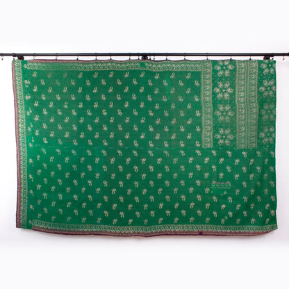 Handcrafted Vintage Kantha Quilt – Botanical
