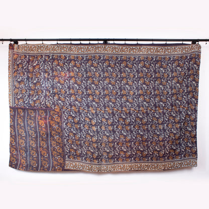 Handcrafted Vintage Kantha Quilt – Botanical