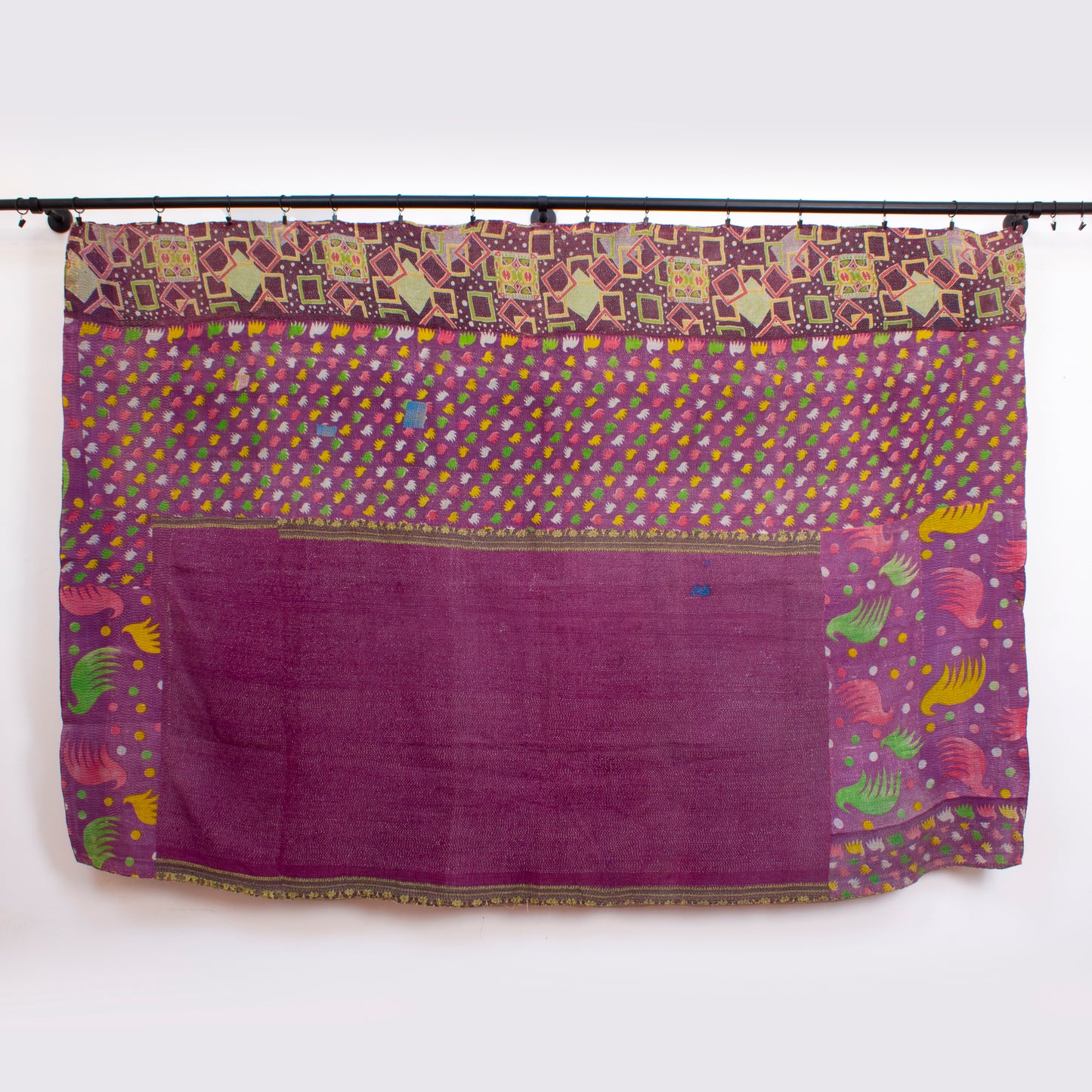 Handcrafted Vintage Kantha Quilt – Two Sides of the Same Story
