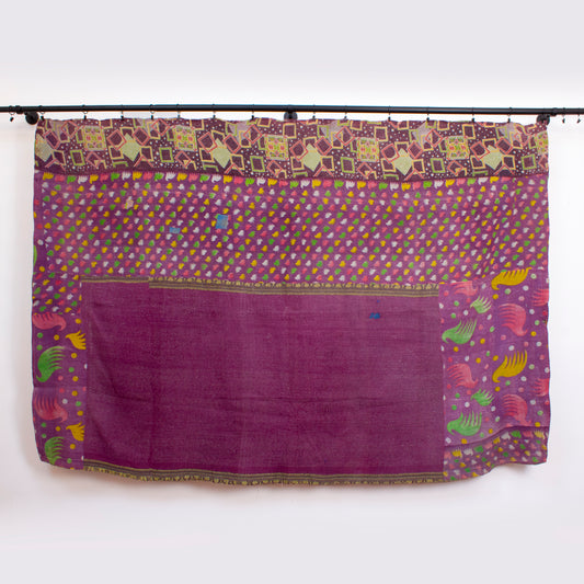 Handcrafted Vintage Kantha Quilt – Two Sides of the Same Story