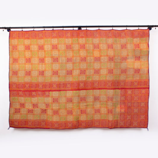 Handcrafted Vintage Kantha Quilt – Opal Fruit Leaves