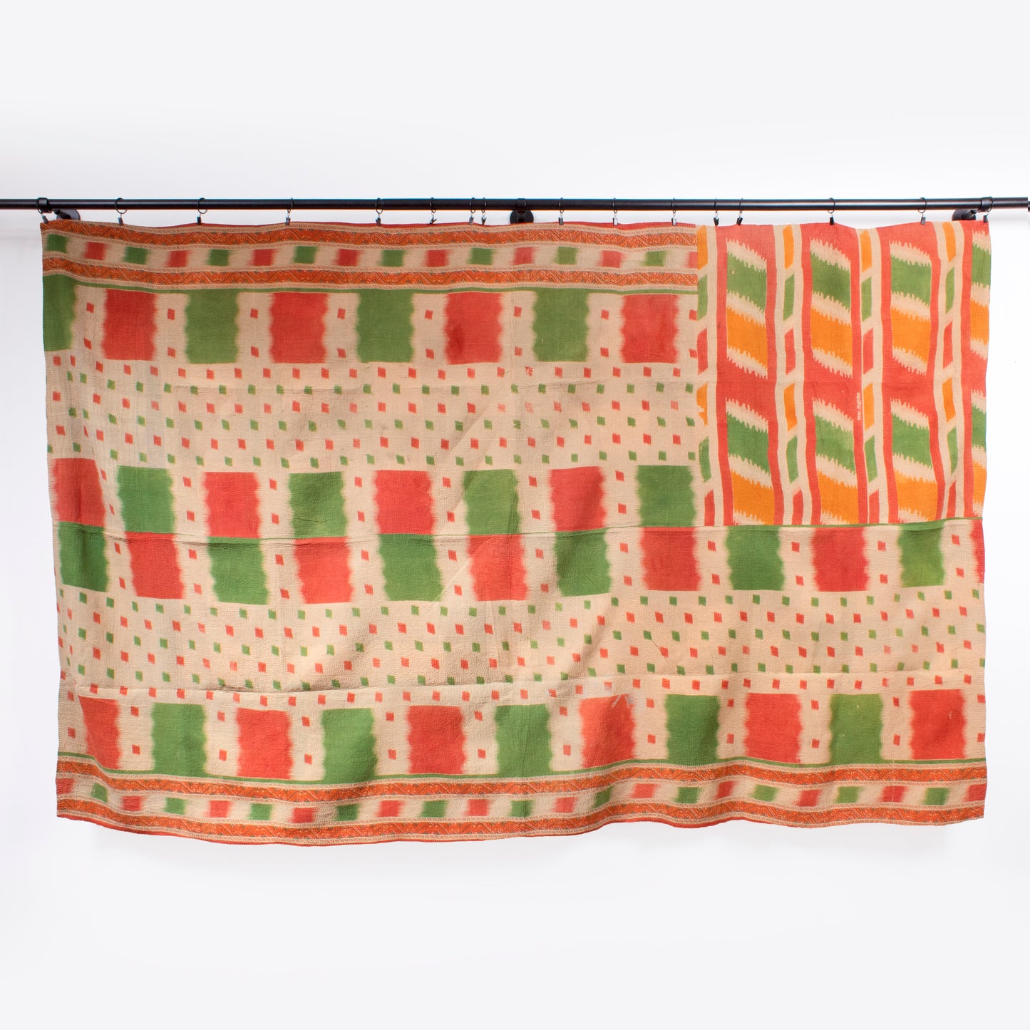 Handcrafted Vintage Kantha Quilt – Fresh Zest