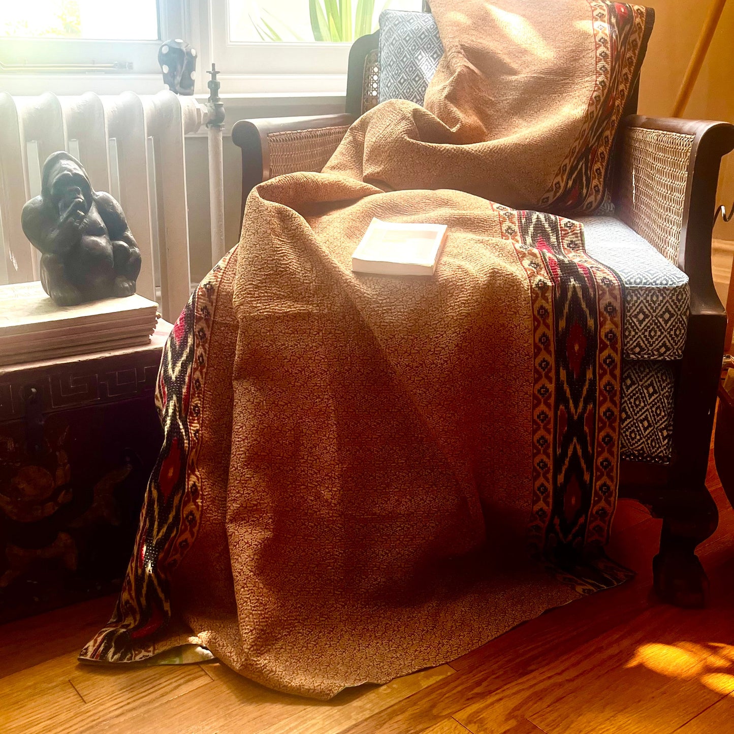 Handcrafted Vintage Kantha Quilt – Fresh Zest
