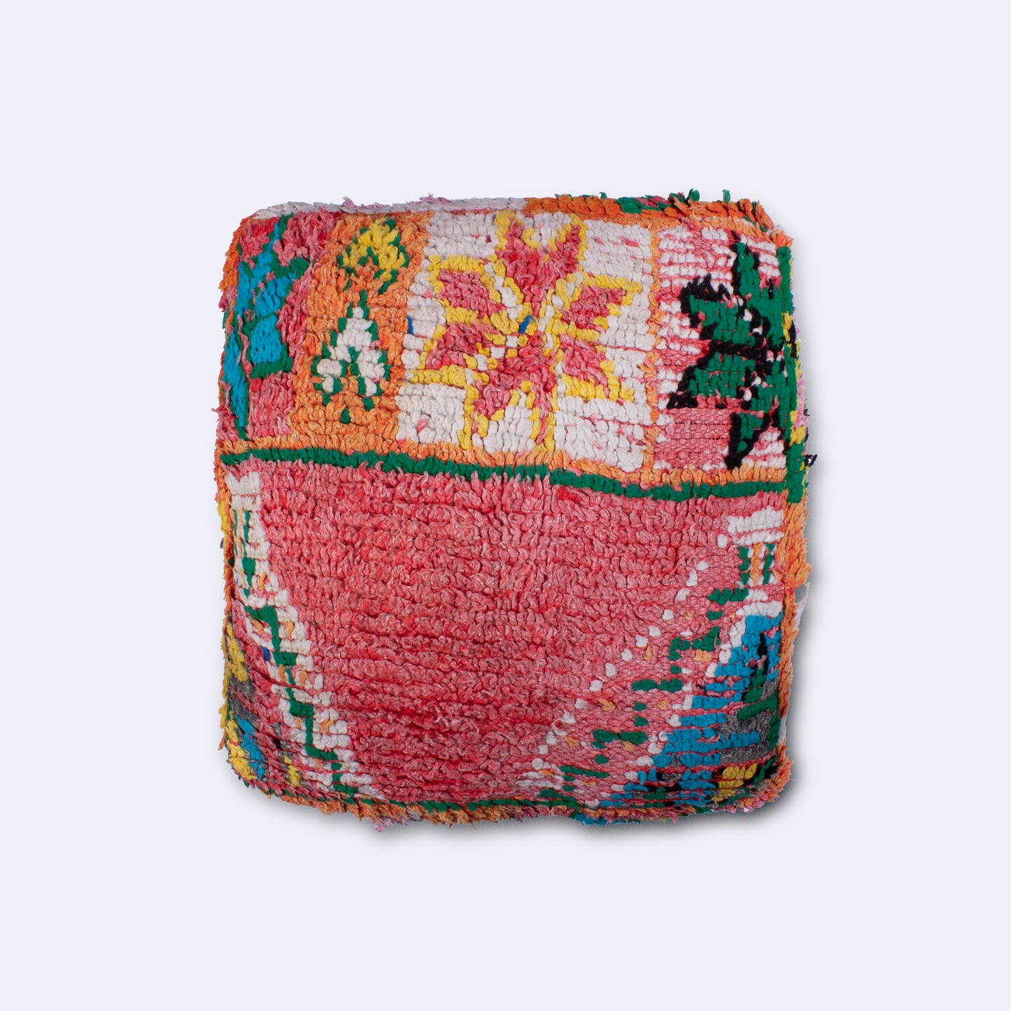 MP1026 Handwoven Moroccan Pouf – Funky Kaleidoscope