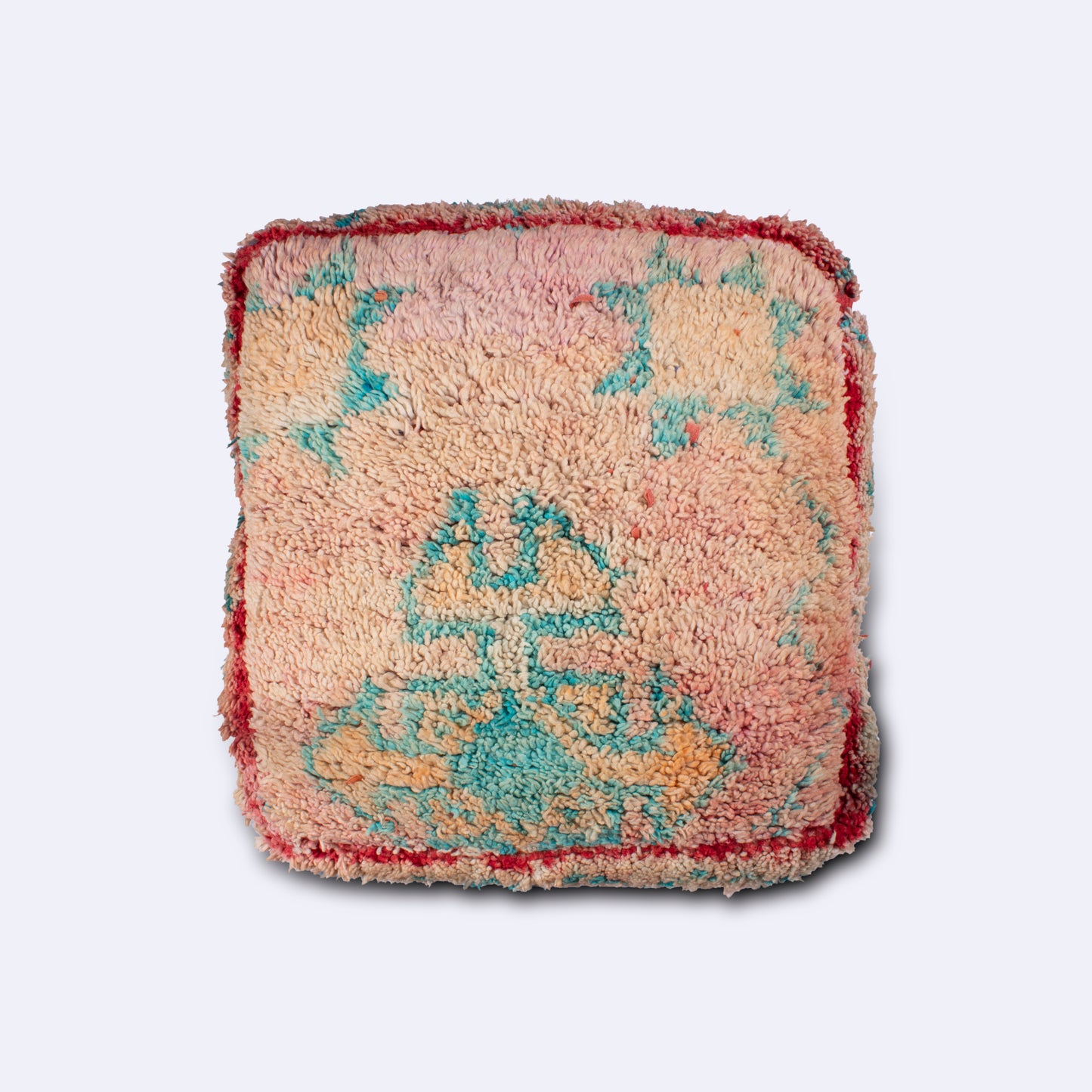 MP1039 Handwoven Moroccan Shaggy Pouf – Quiet Confidence