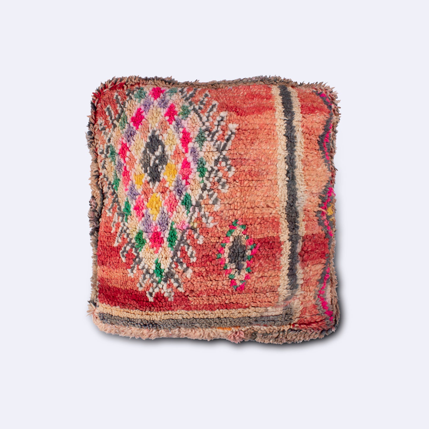 MP1048 Handwoven Moroccan Pouf – Vibrantly Enlivening