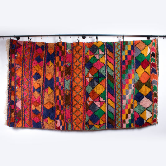 MR202: Hand-Woven Moroccan Rug – Splendid Technicolour