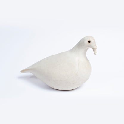 Hand Sculpted Ceramic Dove by Gerry Unsworth | Signed Studio Pottery