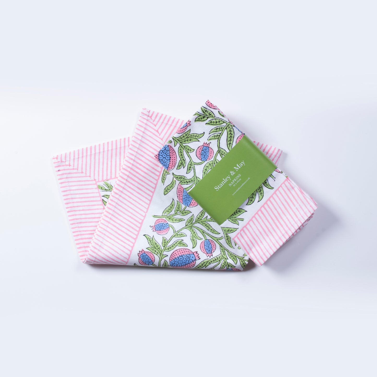 Perfectly Pomegranate Hand Block-Printed Napkins – Multi