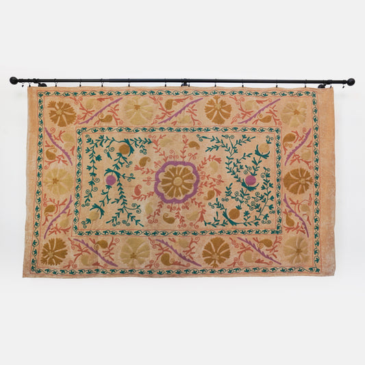 VS1002: Hand-Embroidered Velvet Suzani – Marvel in Soft Symbolism